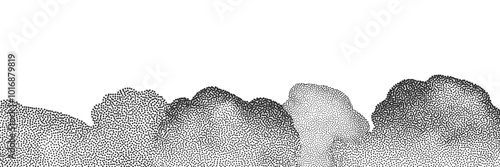 A wave of black dots with a sandy texture. An abstract, grainy background featuring a noisy gradient pattern.