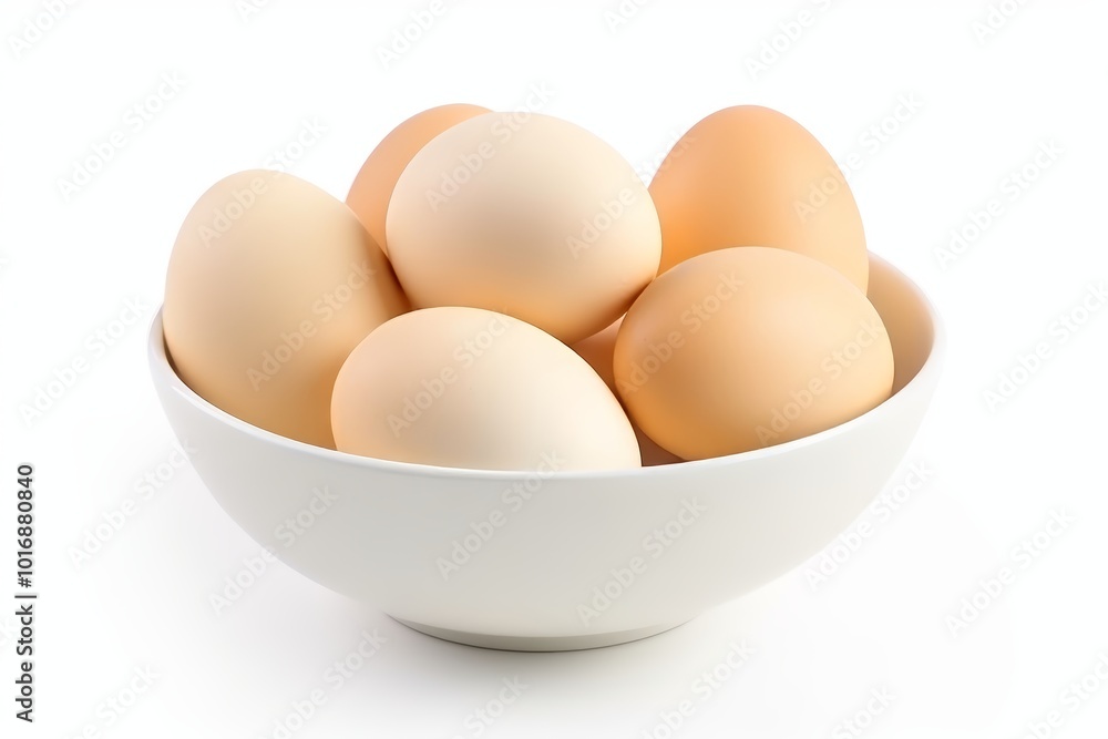 Top view of a perfectly cooked fried egg in a frying pan isolated on a clean white background Top view of a perfectly cooked fried egg in a frying pan isolated on a clean white background