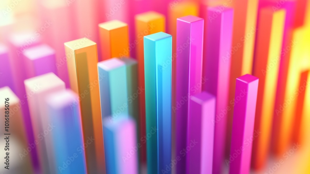 Colorful Vertical Bars in Soft Light Background Colorful Vertical Bars in Soft Light Background