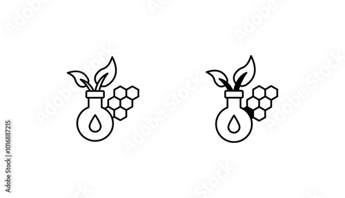 Chlorophyl icon design with white background stock illustration