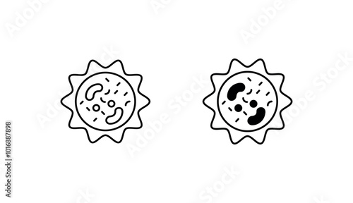 Animal Cell icon design with white background stock illustration