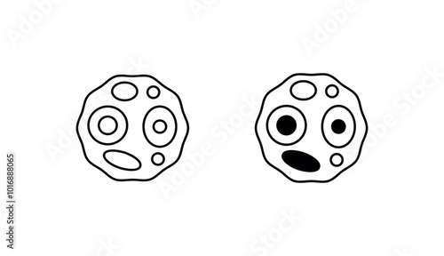 Cell Wall icon design with white background stock illustration