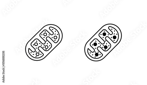 Mitochondria icon design with white background stock illustration