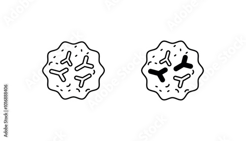 Antigen icon design with white background stock illustration