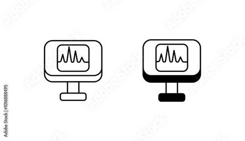 Chromatography icon design with white background stock illustration