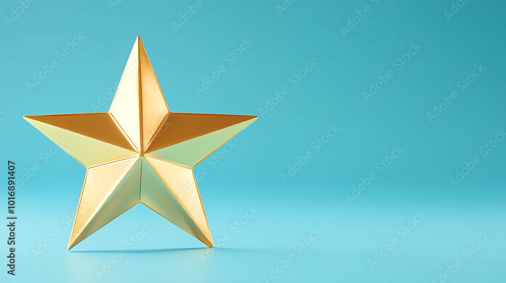 Obraz premium Golden star in minimalist style