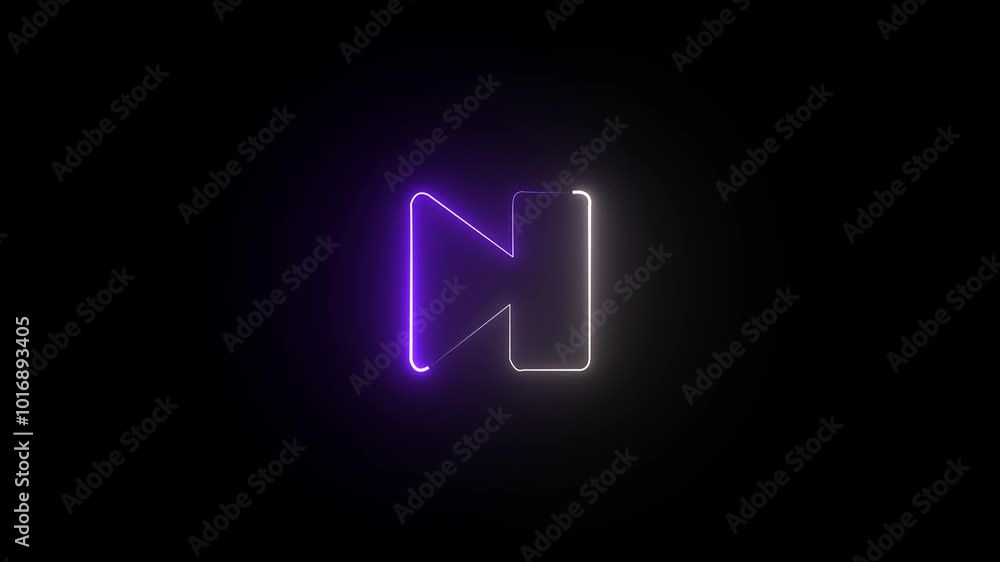 Bright neon ui ux icon on the speaker. Glowing speaker sign on black backdrop. Bright neon ui ux icon on the speaker. Glowing speaker sign on black backdrop.