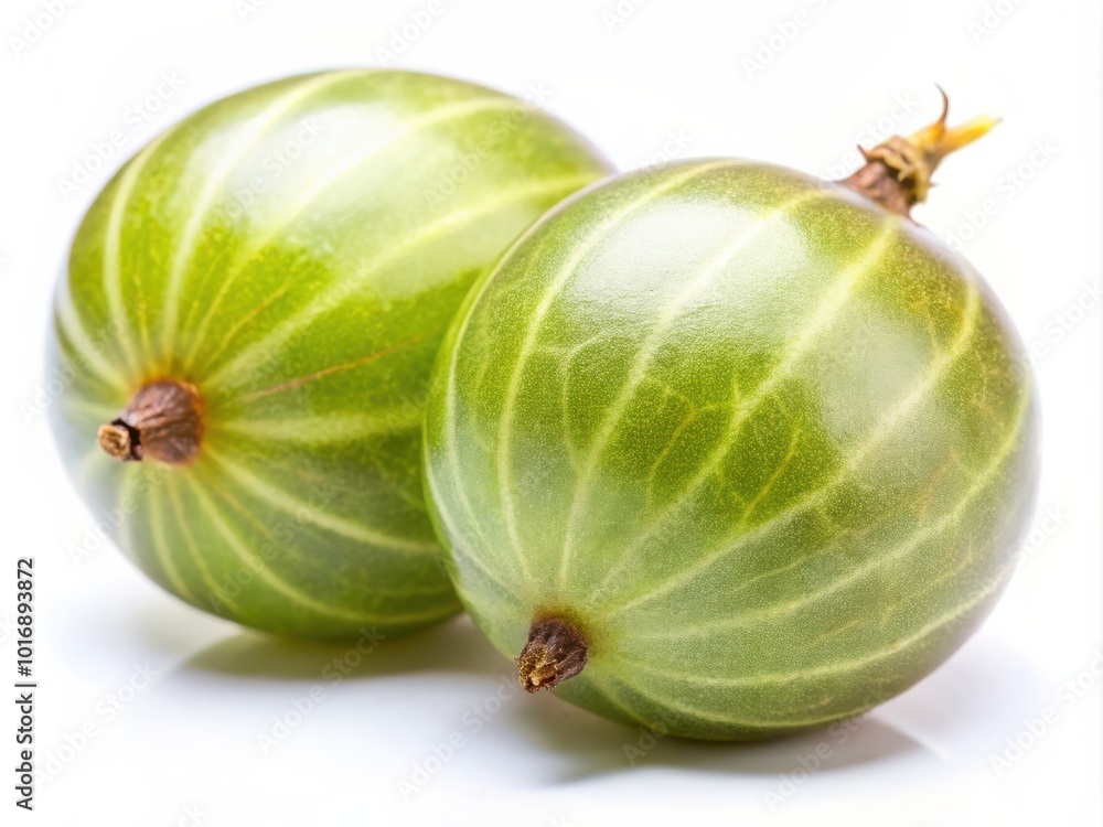 Whole Gooseberries on Solid White Background Whole Gooseberries on Solid White Background