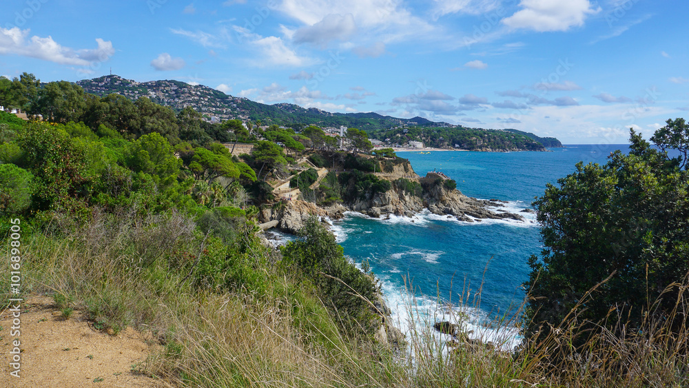 View of the sea coast in Lloret de Mar, Costa Brava, Catalonia, Spain. View of the sea coast in Lloret de Mar, Costa Brava, Catalonia, Spain.