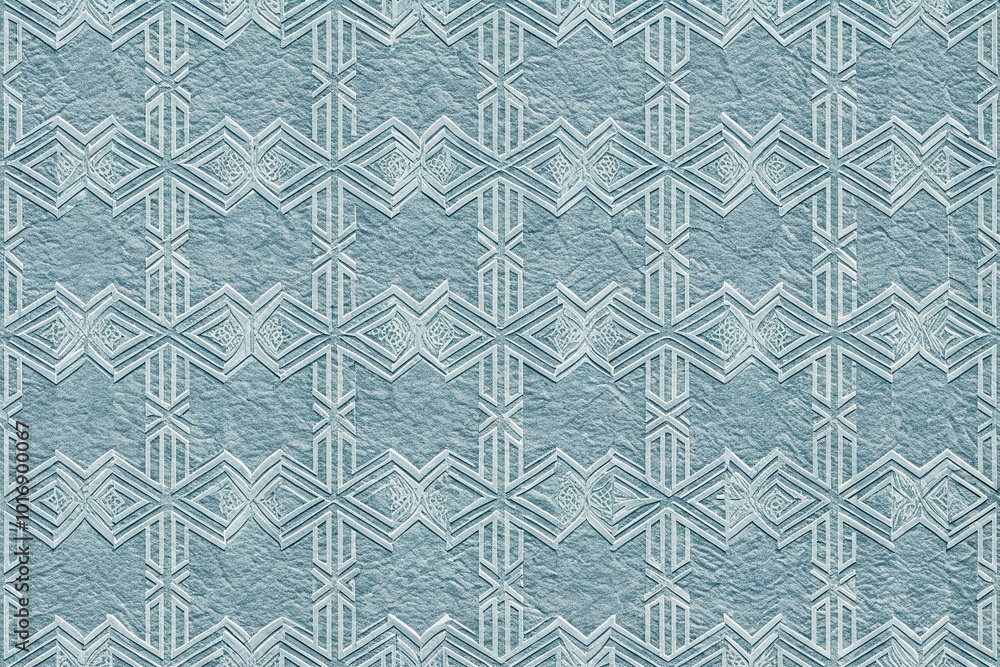 Fototapeta premium Minimalist abstract textured seamless pattern on blue gray background