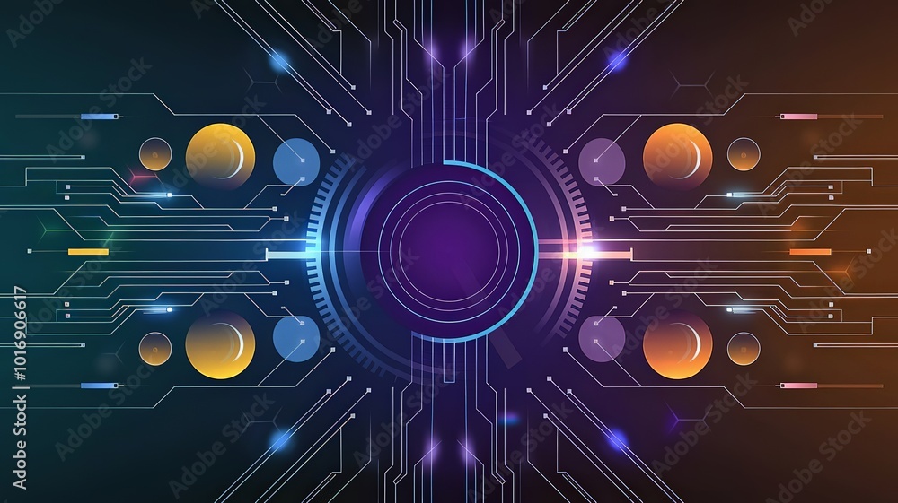 Abstract tech background with sleek circuit patterns, glowing connections, and dynamic energy lines, representing digital innovation. Abstract tech background with sleek circuit patterns, glowing connections, and dynamic energy lines, representing digital innovation.
