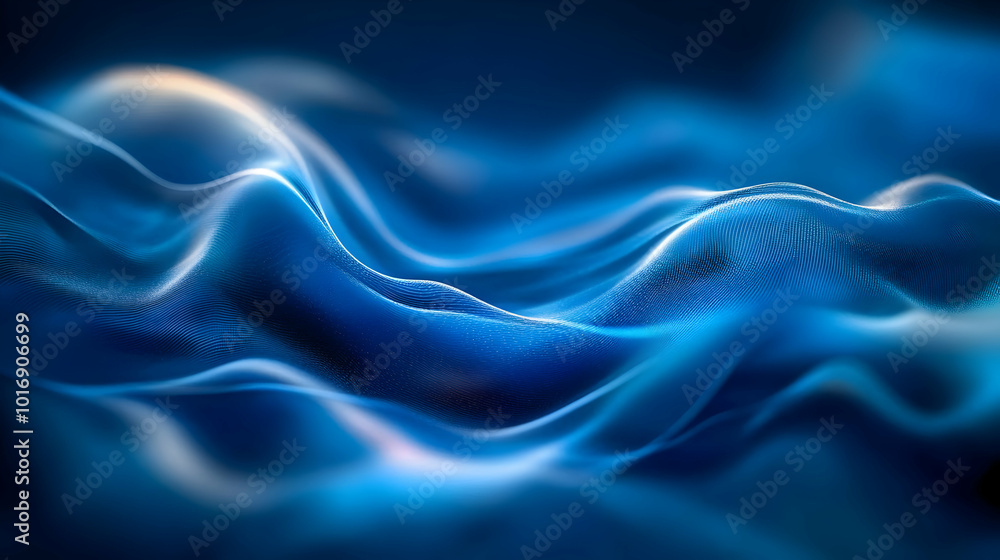 Obraz premium Abstract 3D Blue Wave Background