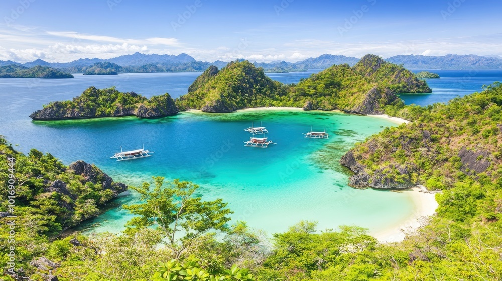 Serene Tropical Paradise with Crystal Clear Waters Serene Tropical Paradise with Crystal Clear Waters