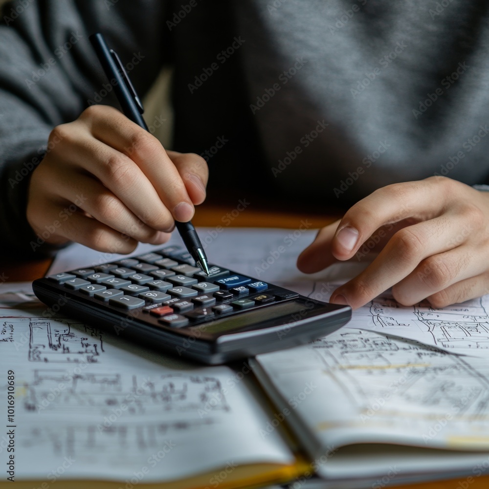 Someone's Math Work Mathematics student working on linear algebra problems with a ...