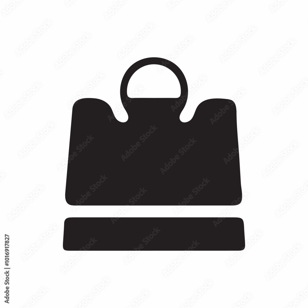 Black Ladies bag icon vector silhouette Black Ladies bag icon vector silhouette