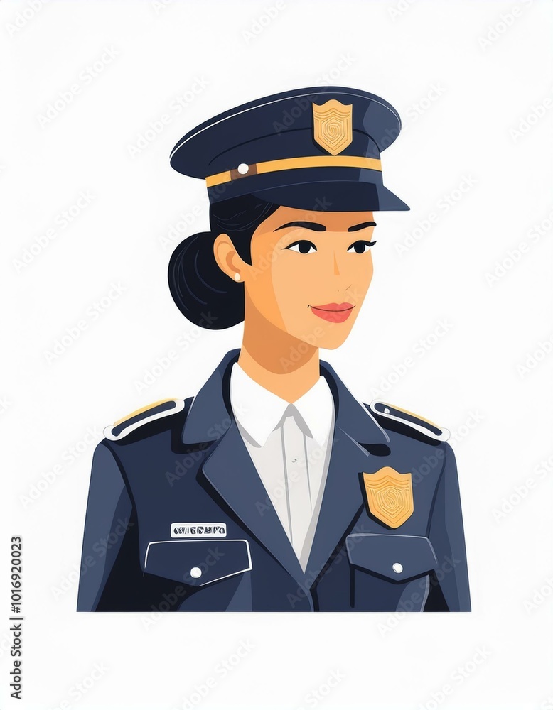 Female police officer in uniform Female police officer in uniform