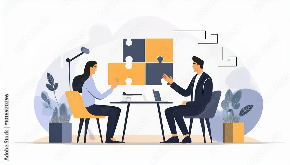 Business partners working together Business partners working together