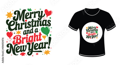 free vector christmas tshirt design