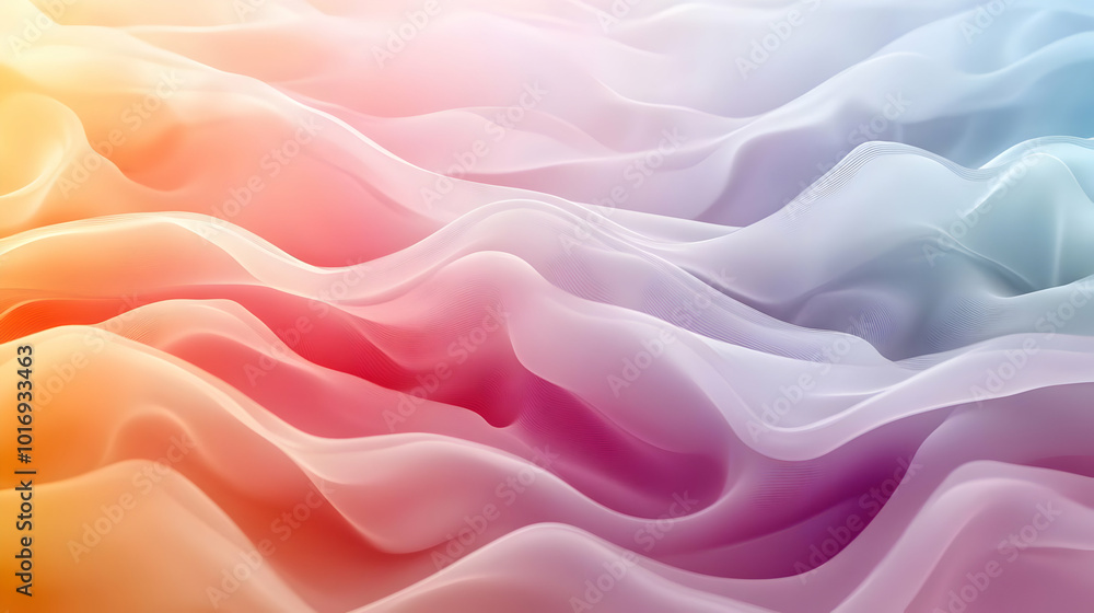 Obraz premium Abstract Background with Wavy Lines and Gradient Colors