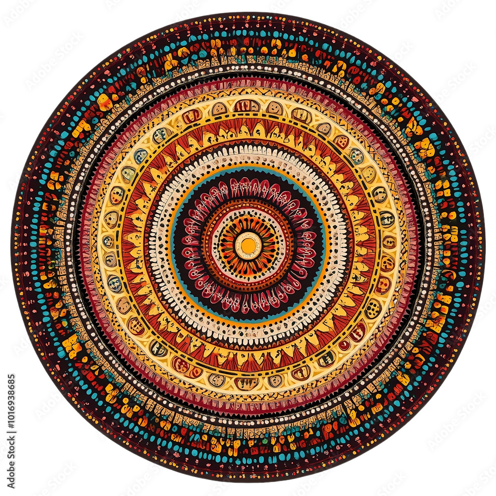 Ethnic mandala. Round colorful pattern on a transparent background. Ethnic mandala. Round colorful pattern on a transparent background.