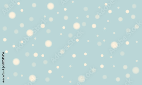 snowy winter vector background from bokeh effect on blue
