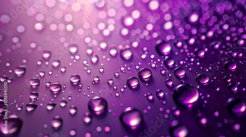 Purple background with drops of water