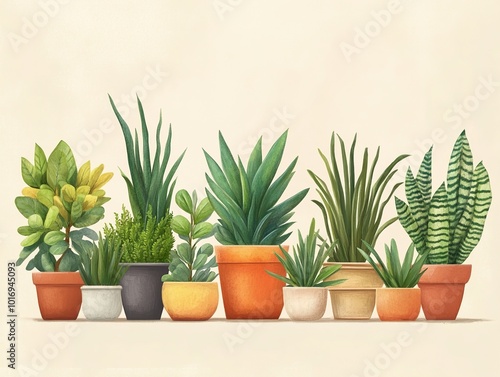 Potted Plants: A Collection of Indoor Greenery