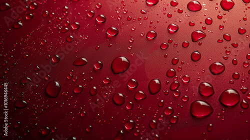 Red background with drops of water