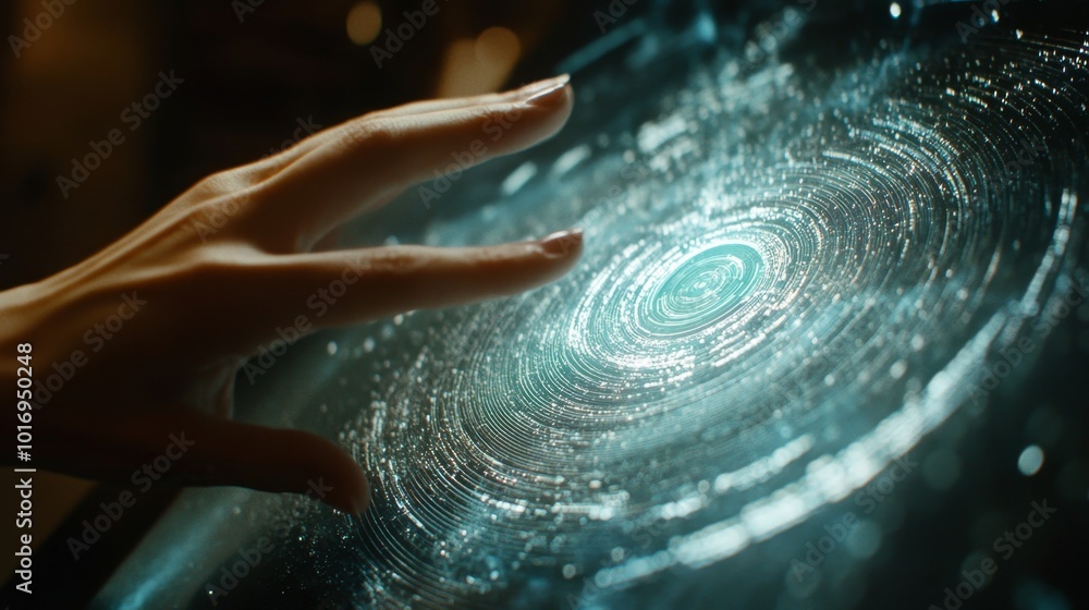 Fototapeta premium hand touching The metaverse universe,Digital transformation conceptual for next generation technology era