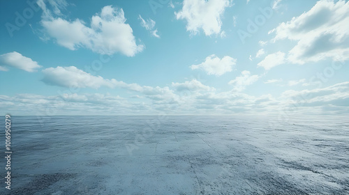 Blue Sky with White Clouds and Abstract Background