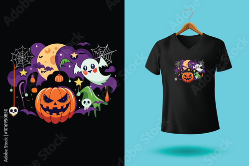 Halloween boo t shirt design