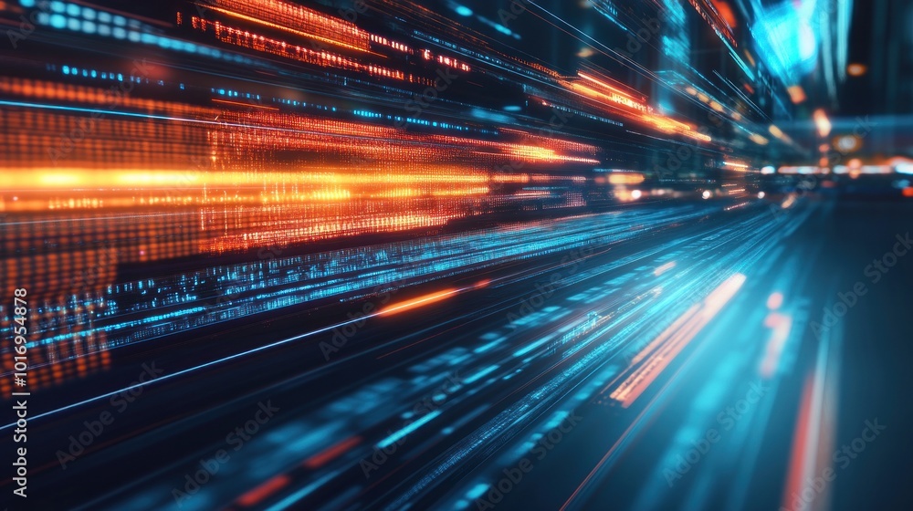 Abstract digital background with streaks of light representing speed and technology. Abstract digital background with streaks of light representing speed and technology.