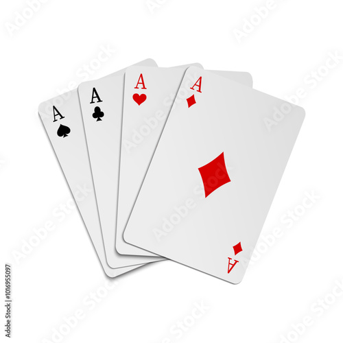 Winning poker combination of four aces