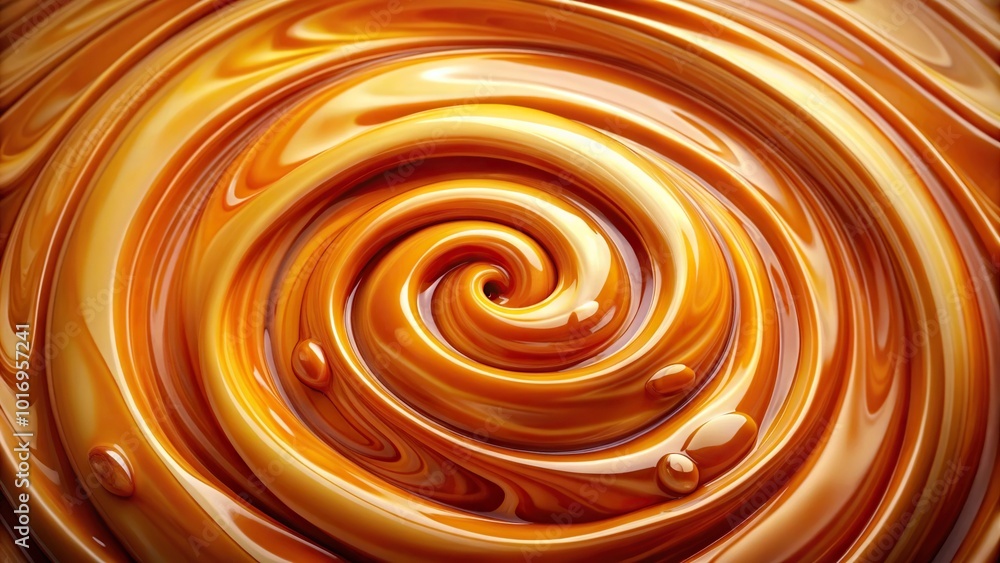 Melted caramel sauce isolated on white background Melted caramel sauce isolated on white background