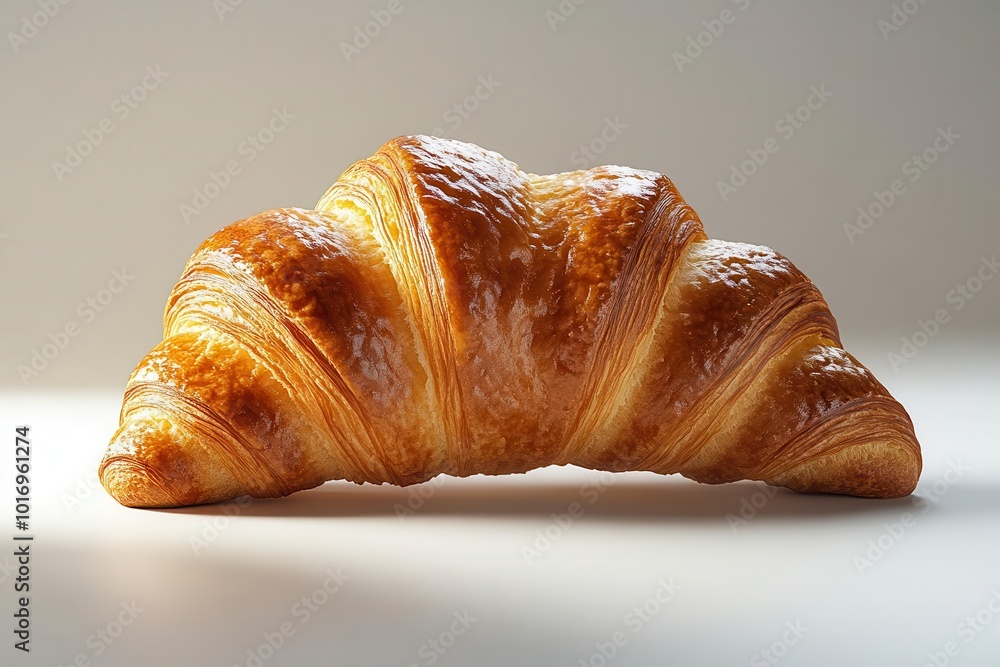 goldenbrown croissant with flaky layers and buttery sheen suspended in midair against a crisp white background soft shadows add depth and emphasize the pastrys delicate texture goldenbrown croissant with flaky layers and buttery sheen suspended in midair against a crisp white background soft shadows add depth and emphasize the pastrys delicate texture