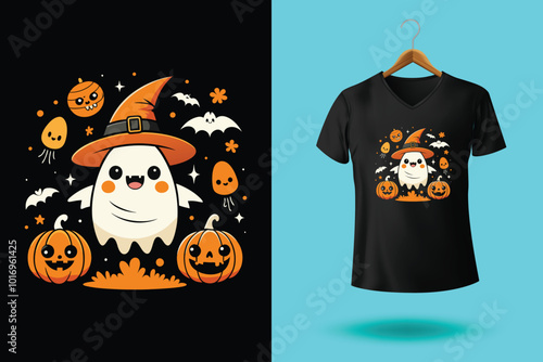Halloween boo t shirt design