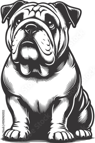 french bulldog Sitting pretty/begging silhouette vector design.