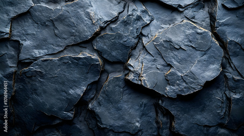 Dark Blue Stone Texture Background - Abstract Rock Illustration