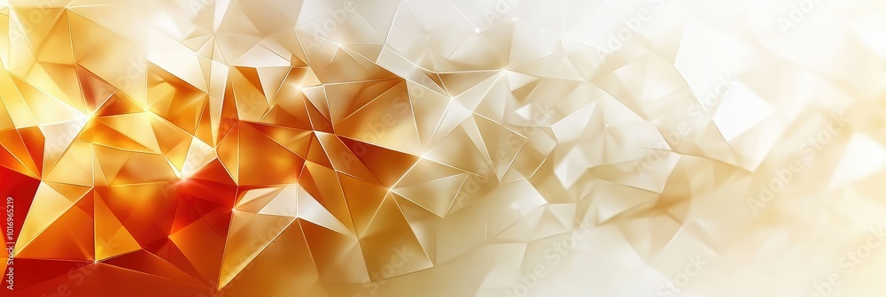 Modern panoramic banner with abstract orange and white geometric background Modern panoramic banner with abstract orange and white geometric background