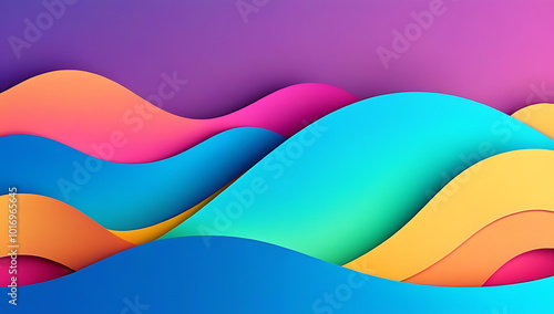 abstract holographic shapes forming wavy background