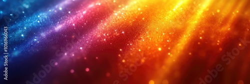 Abstract background forming colorful wavy shapes with bokeh lights