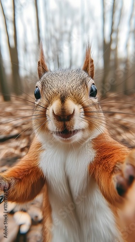 Squirrel taking a selfy 