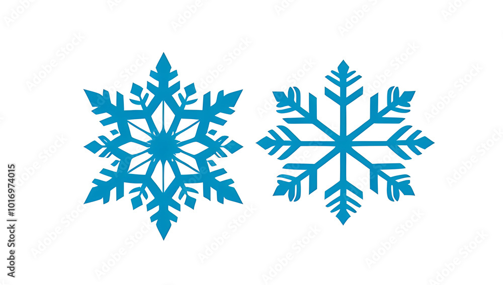 three delicate snowflakes isolated white showcasing intricate designs macro photo three delicate snowflakes isolated white showcasing intricate designs macro photo