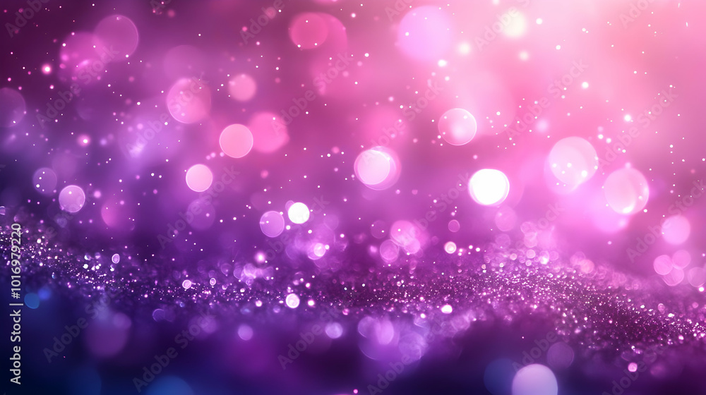 Abstract Purple Glitter Background with Bokeh Lights Abstract Purple Glitter Background with Bokeh Lights