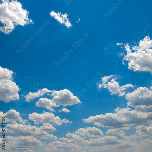 blue sky covered white clouds photo