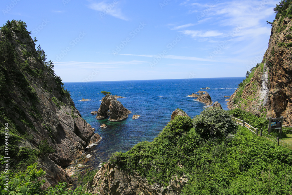 Fototapeta premium 鳥取県岩美町 千貫松島周辺の風景