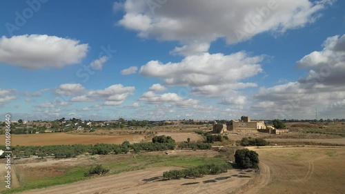 Vista aérea del castillo de Marchenilla en Alcalá de Guadaíra, Sevilla photo