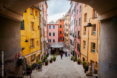 Fototapeta Naklejka Na Ścianę i Meble -  Genoa, Italy. The tipical 