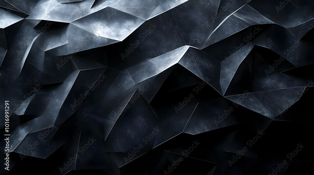 Abstract 3D Background: Dark Polygonal Structure Abstract 3D Background: Dark Polygonal Structure