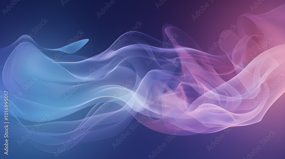 Dynamic Smoke Waves: Abstract Red and Blue Flow on Black Background Dynamic Smoke Waves: Abstract Red and Blue Flow on Black Background